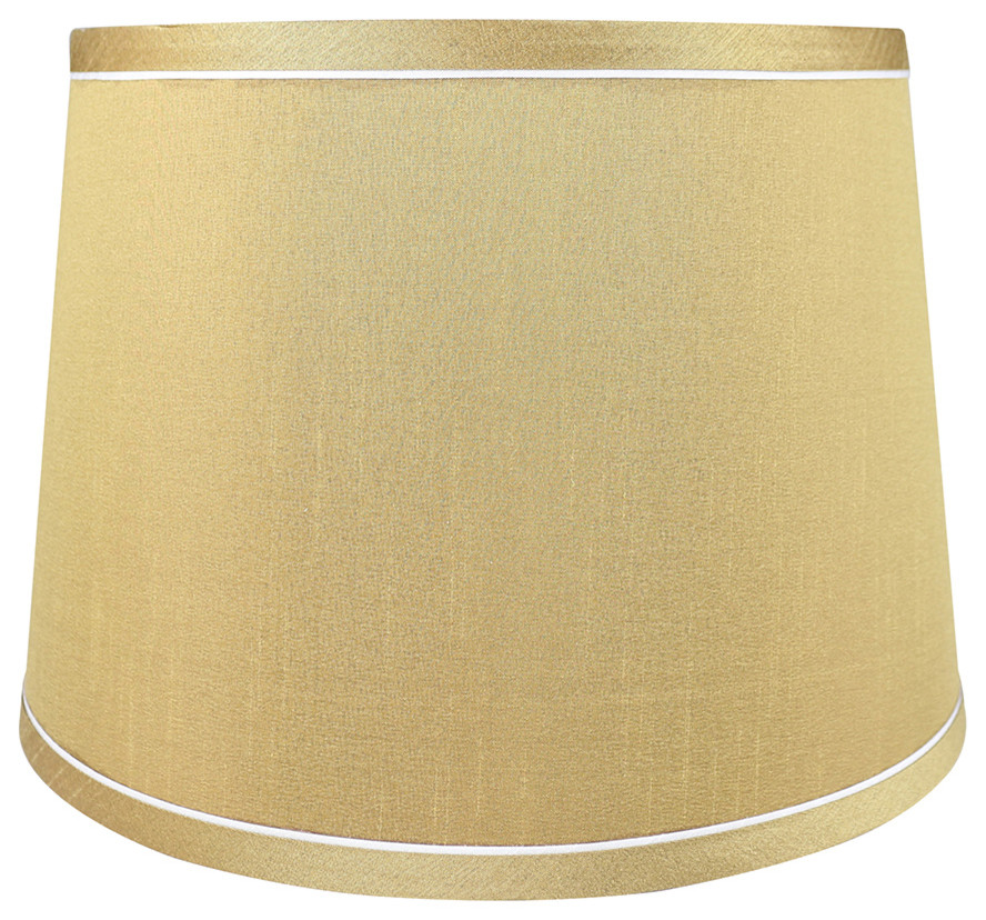Urbanest White with Trim French Drum Lamp Shade 10x12x8.5/"